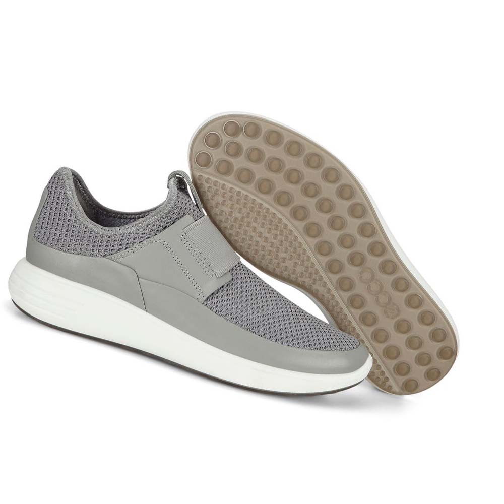 Women's Ecco Soft 7 Runner Slip-on Casual Shoes Grey | USA 75HAP